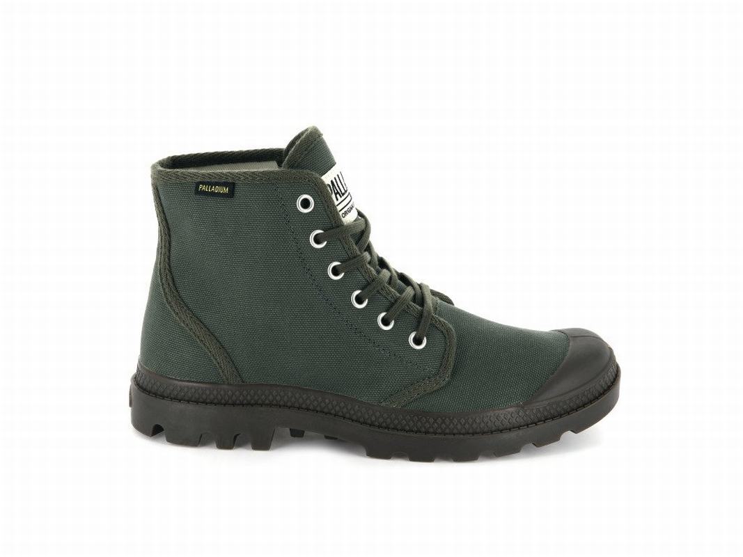 Palladium Pampa Hi Originale Mens Boots Olive/Black Australia [AVCNLP-318]